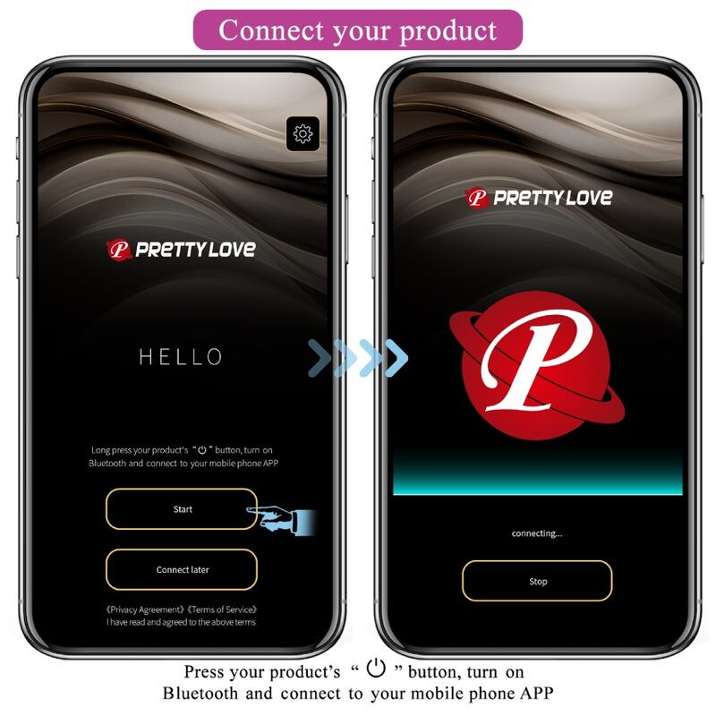 PRETTY LOVE NYMPH HUEVO VIBRADOR CONTROLADO POR APP LILA