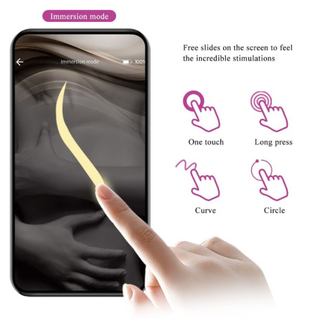PRETTY LOVE NYMPH HUEVO VIBRADOR CONTROLADO POR APP LILA