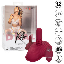 CALEXOTICS RIDER MASAJEADOR DOBLE MOTOR CONTROL REMOTO ROJO 2