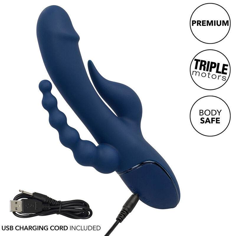 CALEXOTICS VIBRADOR TRIPLE ORGASM AZUL