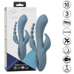 CALEXOTICS VIBRADOR TRIPLE EXTASIS GRIS 2