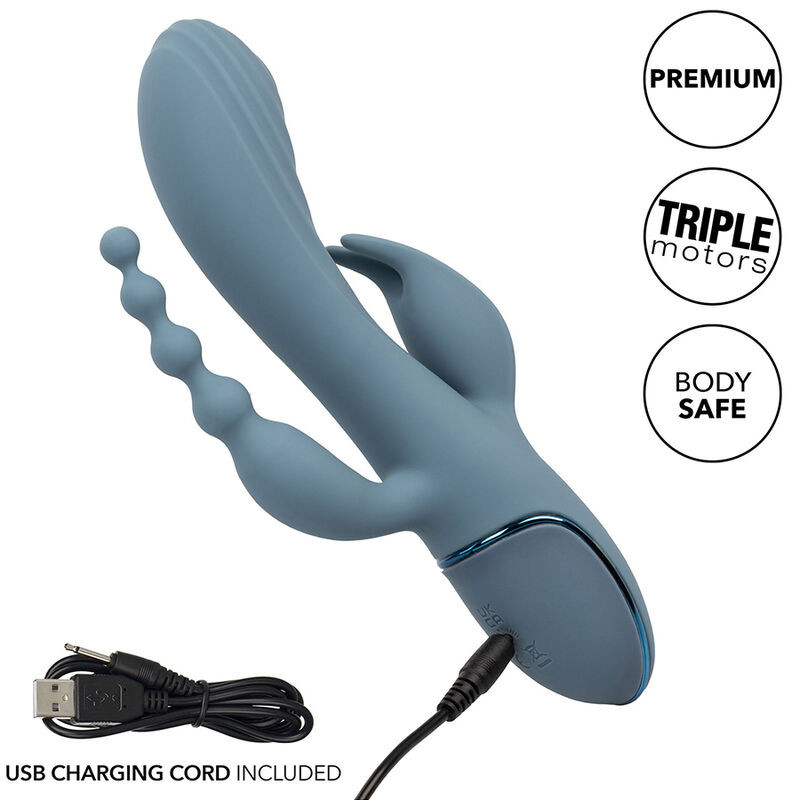 CALEXOTICS VIBRADOR TRIPLE EXTASIS GRIS