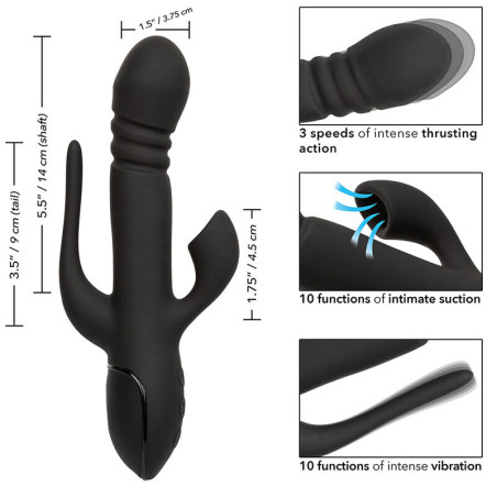CALEXOTICS VIBRADOR TRIPLE EUPHORIA NEGRO