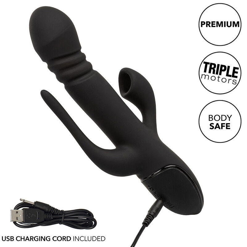CALEXOTICS VIBRADOR TRIPLE EUPHORIA NEGRO