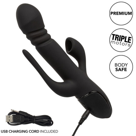 CALEXOTICS VIBRADOR TRIPLE EUPHORIA NEGRO