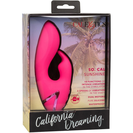 CALEXOTICS SO CAL SUSHINE VIBRATOR RABBIT FUCSIA BY CALIFORNIA DREAMING