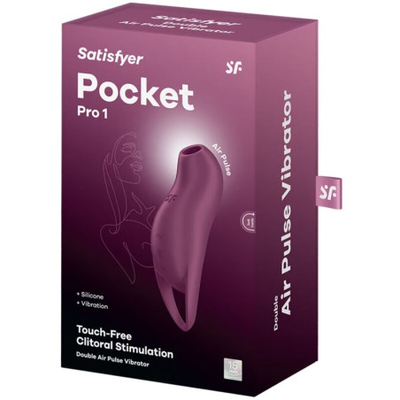 SATISFYER POCKET PRO 1 ESTIMULADOR CLITORIS GRANATE