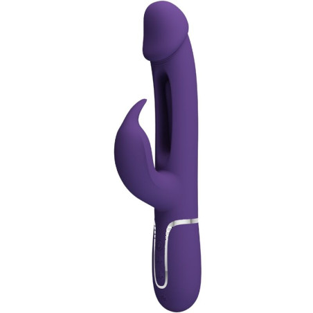 PRETTY LOVE KAMPAS VIBRADOR RABBIT 3 EN 1 MULTIFUNCION CON LENGUA VIOLETA