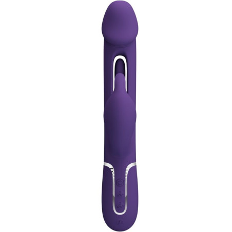 PRETTY LOVE KAMPAS VIBRADOR RABBIT 3 EN 1 MULTIFUNCION CON LENGUA VIOLETA