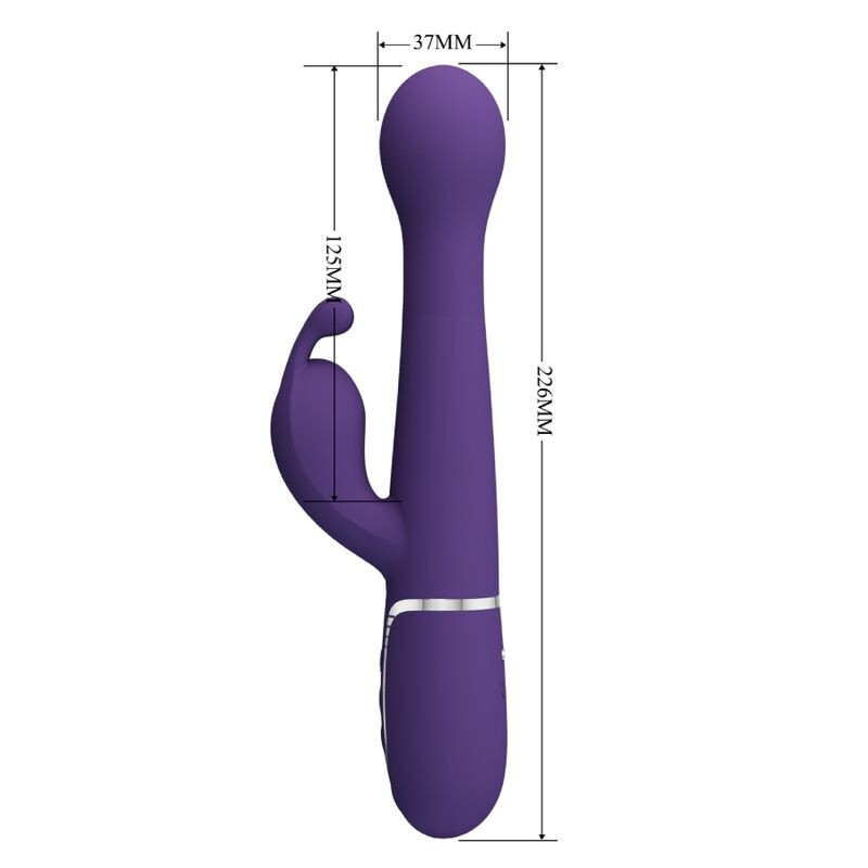 PRETTY LOVE DEJON VIBRADOR RABBIT 3 EN 1 MULTIFUNCION MORADO
