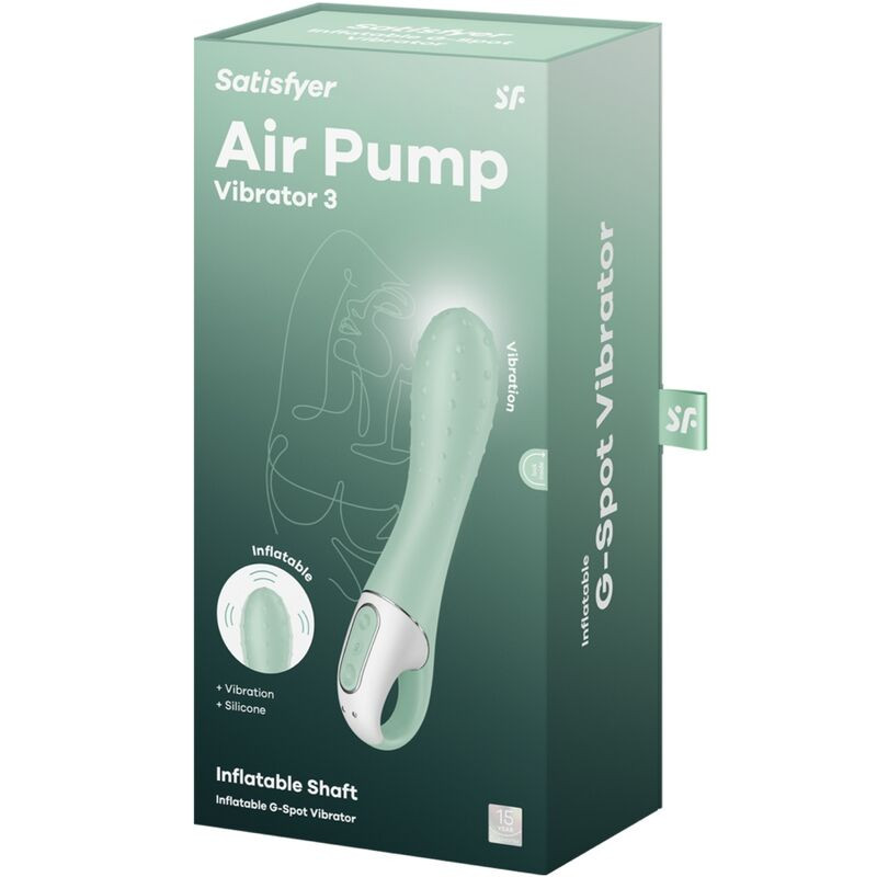 SATISFYER AIR PUMP VIBRADOR 3 INFLABLE PUNTO G MENTA