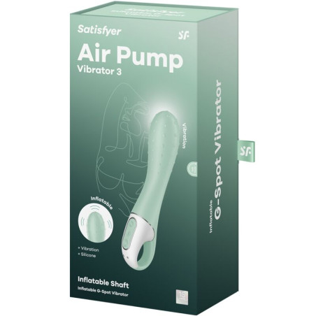 SATISFYER AIR PUMP VIBRADOR 3 INFLABLE PUNTO G MENTA