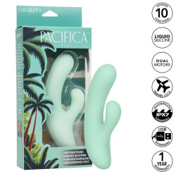 CALEXOTICS PACIFICA FIJI VIBRADOR Y ESTIMULADOR PUNTO G 10 VIBRACIONES AQUA 2