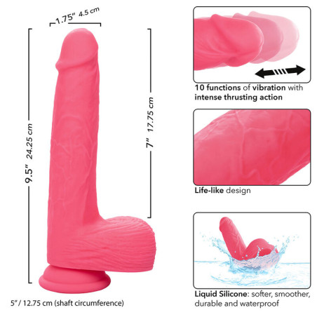 CALEXOTICS STUDS VIBRADOR REALISTICO 10 VIBRACIONES Y ROSA