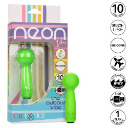 CALEXOTICS NEON VIBES THE BUBBLY VIBE MINI MASAJEADOR 10 VIBRACIONES VERDE 2