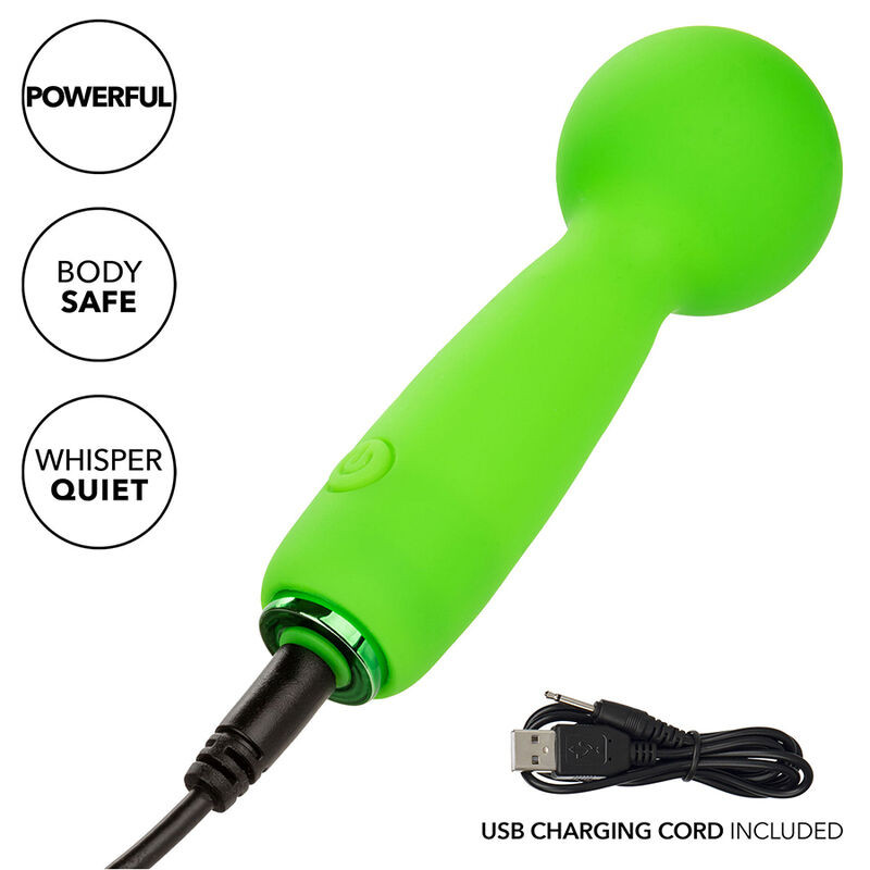 CALEXOTICS NEON VIBES THE BUBBLY VIBE MINI MASAJEADOR 10 VIBRACIONES VERDE