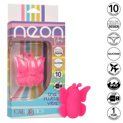 CALEXOTICS NEON VIBES THE FLUTTER VIBE ESTIMULADOR 10 VIBRACIONES ROSA 2