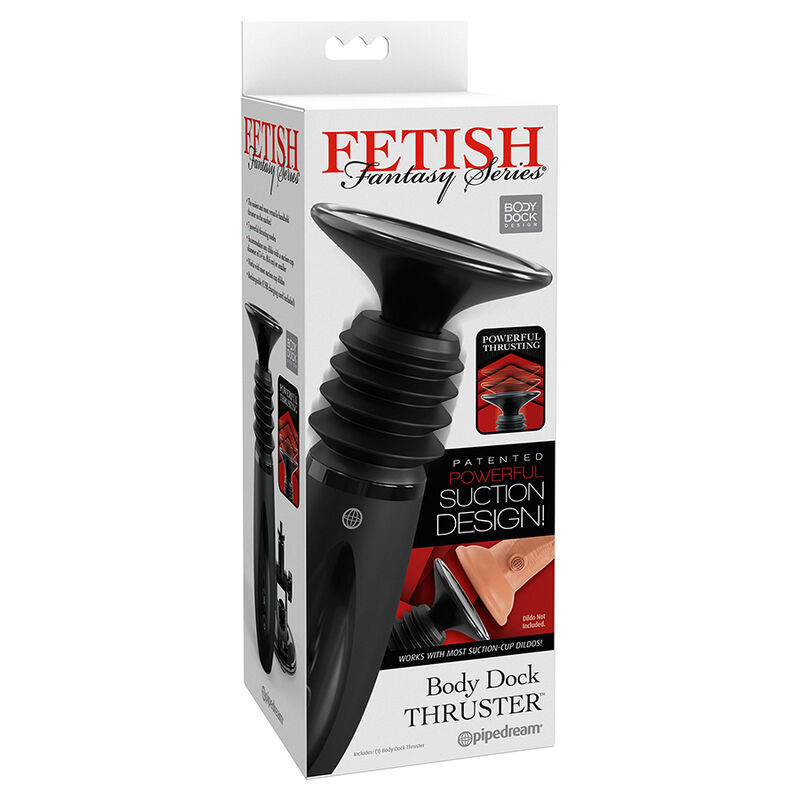 FETISH FANTASY SERIES BODY DOCK THRUSTER SUJETA DILDOS CON 7 MODOS DE EMPUJE NEGRO