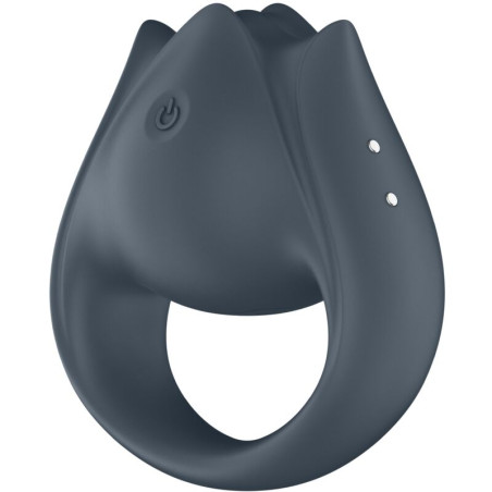 SATISFYER PERFECT PAIR 2 MULTIVIBRADOR 2 EN 1 ANILLO PARA PENE ESTIMULADOR DE DEDO GRIS