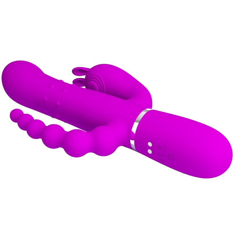 PRETTY LOVE CAMMY TRIPLE VIBRADOR MULTIFUNCION 4 EN 1 ROSA