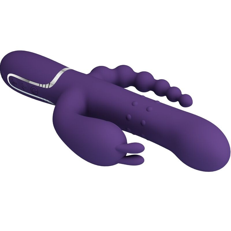 PRETTY LOVE CAMMY TRIPLE VIBRADOR MULTIFUNCION 4 EN 1 MORADO