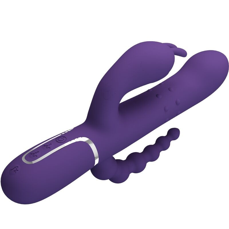 PRETTY LOVE CAMMY TRIPLE VIBRADOR MULTIFUNCION 4 EN 1 MORADO