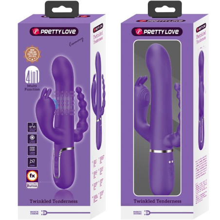 PRETTY LOVE CAMMY TRIPLE VIBRADOR MULTIFUNCION 4 EN 1 MORADO