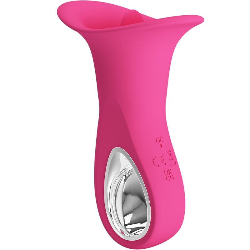 PRETTY LOVE CLYDE VIBRADOR ORAL LENGUA VIBRADORA 12 VIBRACIONES ROSA