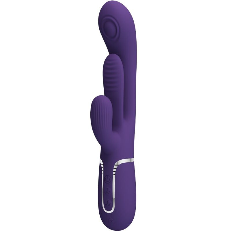 PRETTY LOVE SHANIA TRIPLE VIBRADOR RABBIT MULTIFUNCION MORADO