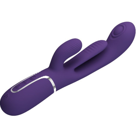 PRETTY LOVE SHANIA TRIPLE VIBRADOR RABBIT MULTIFUNCION MORADO