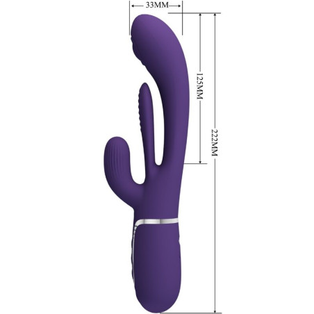 PRETTY LOVE SHANIA TRIPLE VIBRADOR RABBIT MULTIFUNCION MORADO