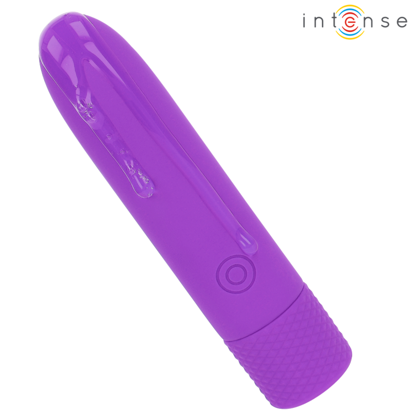 INTENSE SYMONE BALA VIBRADORA RECARGABLE POR USB 8 VIBRACIONES MORADO 10 X 22 CM