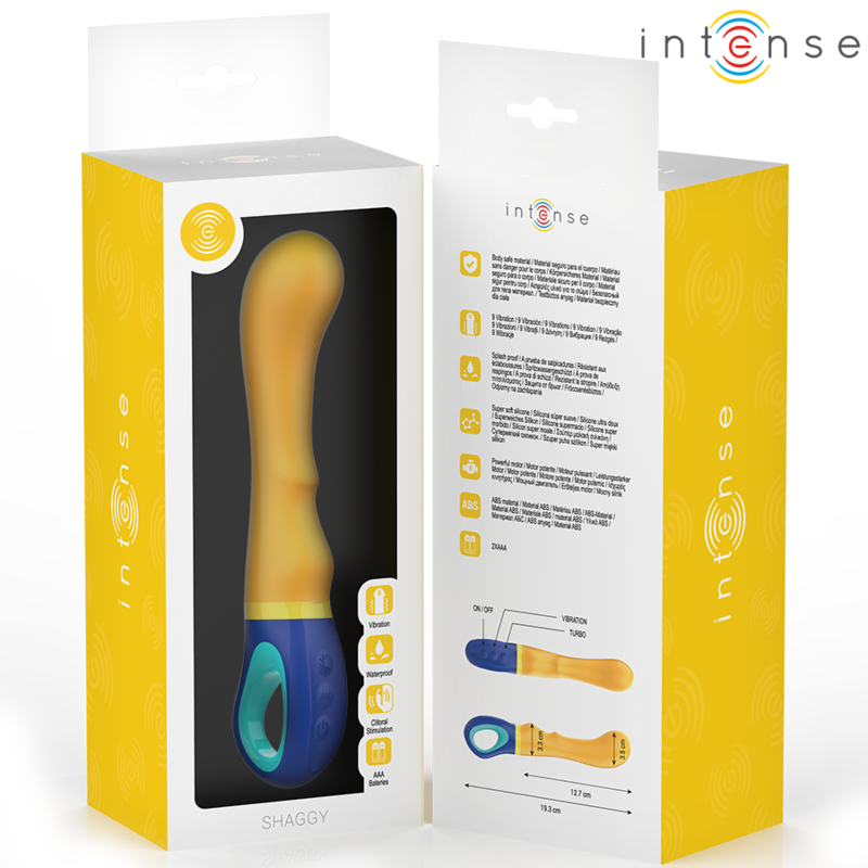 INTENSE SHAGGY VIBRADOR PUNTO G AMARILLO
