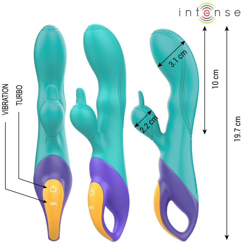 INTENSE FRED VIBRADOR RECARGABLE RABBIT AZUL