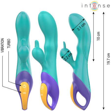 INTENSE FRED VIBRADOR RECARGABLE RABBIT AZUL