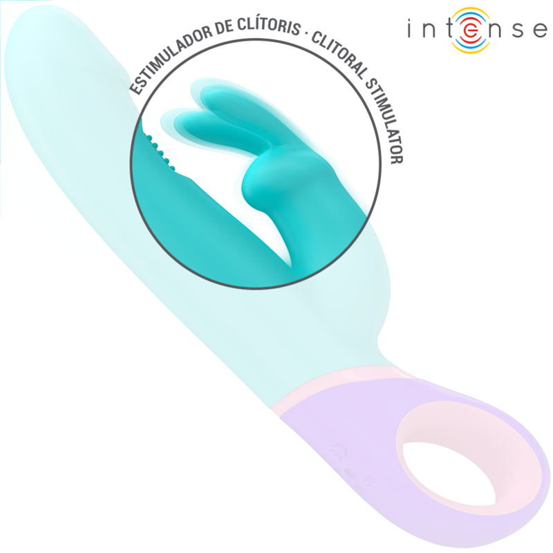 INTENSE MONICA VIBRADOR RABBIT CON ESTIMULADOR ROTATORIO DEL PUNTO G AZUL