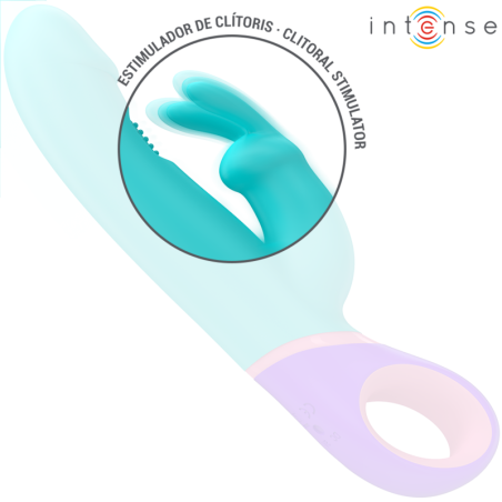 INTENSE MONICA VIBRADOR RABBIT CON ESTIMULADOR ROTATORIO DEL PUNTO G AZUL