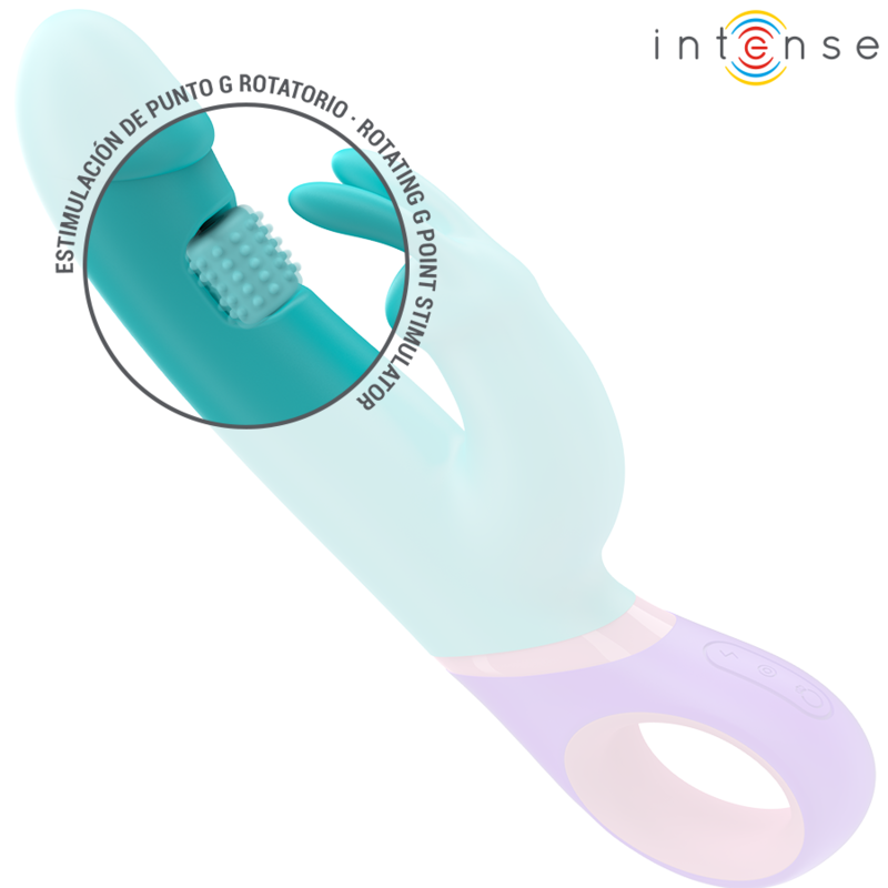 INTENSE MONICA VIBRADOR RABBIT CON ESTIMULADOR ROTATORIO DEL PUNTO G AZUL
