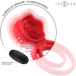 INTENSE GAIL ROSA ESTIMULADORA 10 VIBRACIONES ROJO CONTROL REMOTO 2