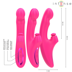 INTENSE EMI VIBRADOR 135 CM MULTIFUNCION 3 EN 1 10 VIBRACIONES ROSA 2