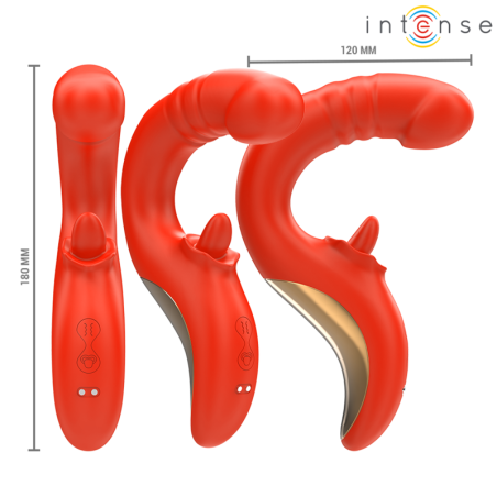 INTENSE PAULINA VIBRADOR ESTIMULADOR EN FORMA DE U ROJO
