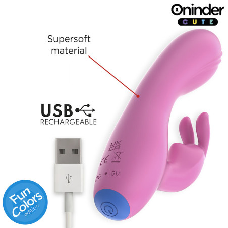 ONINDER CUTE LOVE BUNNY VIBRADOR PUNTO G Y CLITORIS APP MUNDIAL GRATUITA