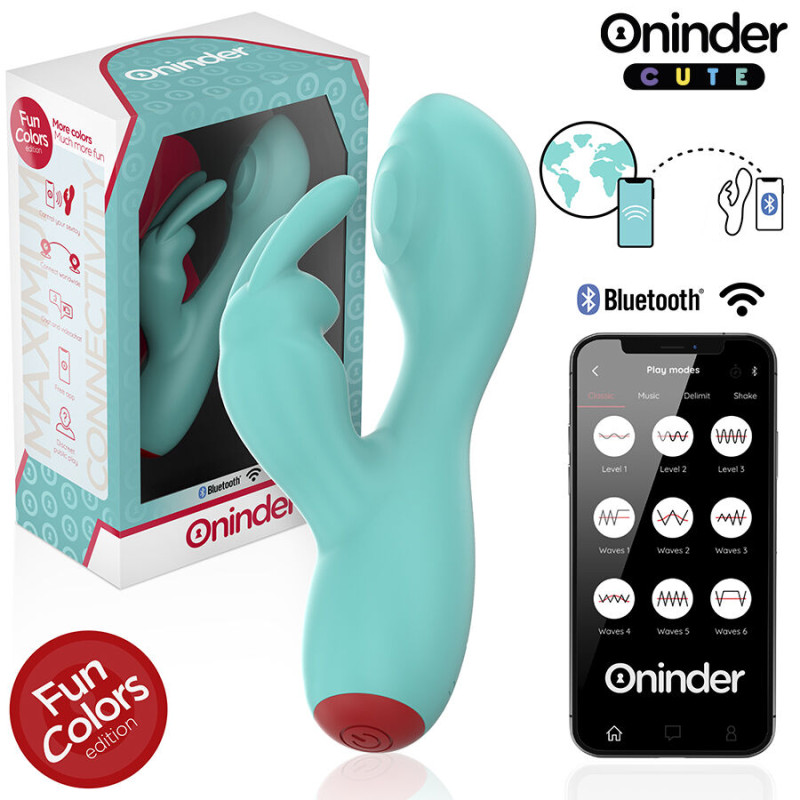ONINDER CUTE LOVE BUNNY VIBRADOR PUNTO G Y CLITORIS APP MUNDIAL GRATUITA