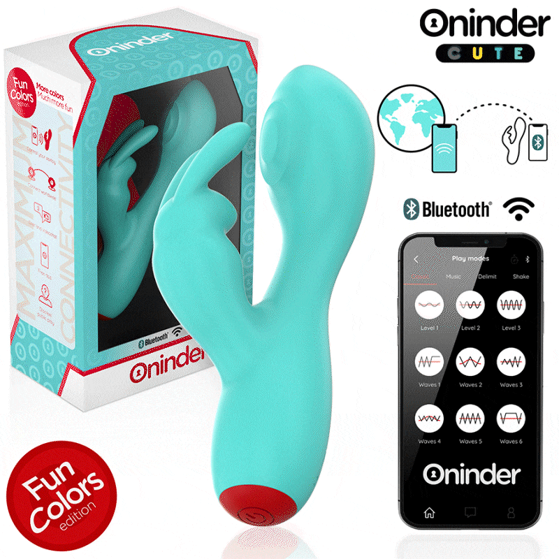 ONINDER CUTE LOVE BUNNY VIBRADOR PUNTO G Y CLITORIS APP MUNDIAL GRATUITA