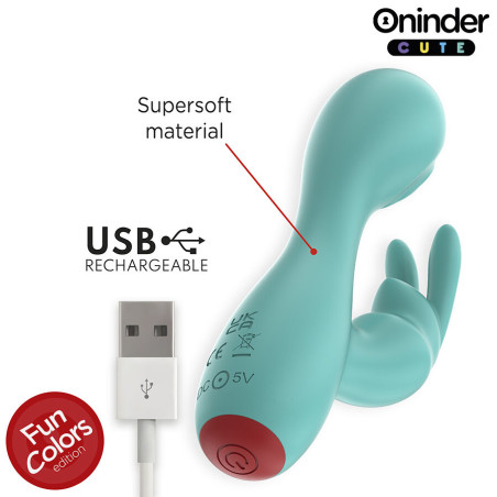 ONINDER CUTE LOVE BUNNY VIBRADOR PUNTO G Y CLITORIS APP MUNDIAL GRATUITA