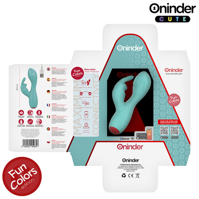 ONINDER CUTE LOVE BUNNY VIBRADOR PUNTO G Y CLITORIS APP MUNDIAL GRATUITA