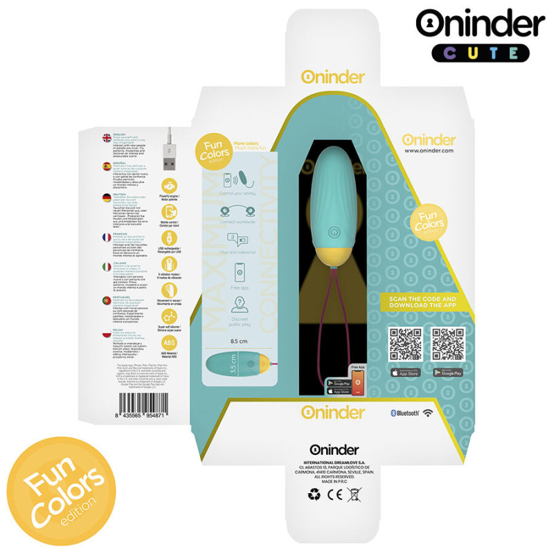 ONINDER CUTE LOVE PLEASURE HUEVO VIBRO GEMAS ROTADORAS SILICONA APP MUNDIAL GRATUITA