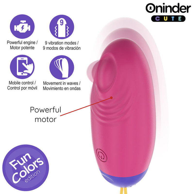 ONINDER CUTE LOVE PLEASURE HUEVO VIBRO WAVE TAPPING SILICONA APP MUNDIAL GRATUITA