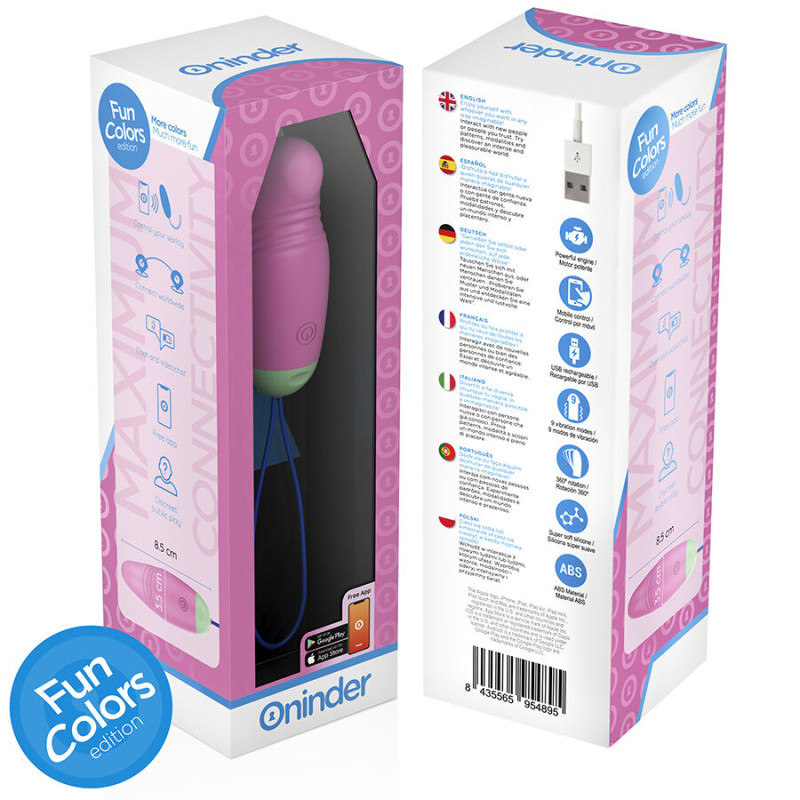 ONINDER CUTE LOVE PLEASURE HUEVO VIBRO ROTADOR 360 SILICONA APP MUNDIAL GRATUITA