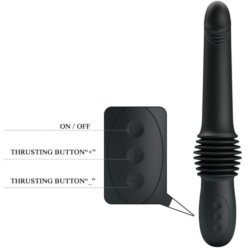 PRETTY LOVE PAZUZU VIBRADOR 3 MODOS DE EMPUJE NEGRO